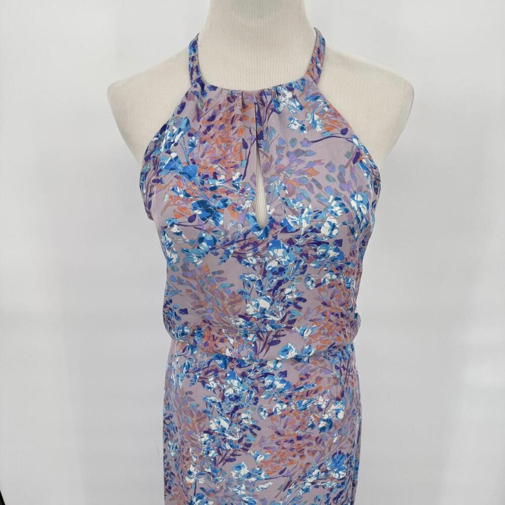 Women's Parker Black Marceline Silk Floral Maxi Lavender Purple Dress 6 - Picture 4 of 5